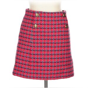 Large/3, Sandro Paris Skirt with Gold Button Accents NWT